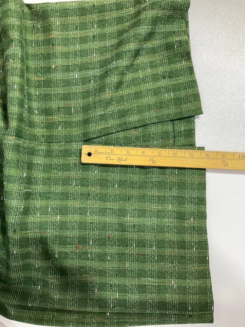Sag Harbor Sz 12 Green Midi Plaid Pencil Skirt Womens - Picture 9 of 10